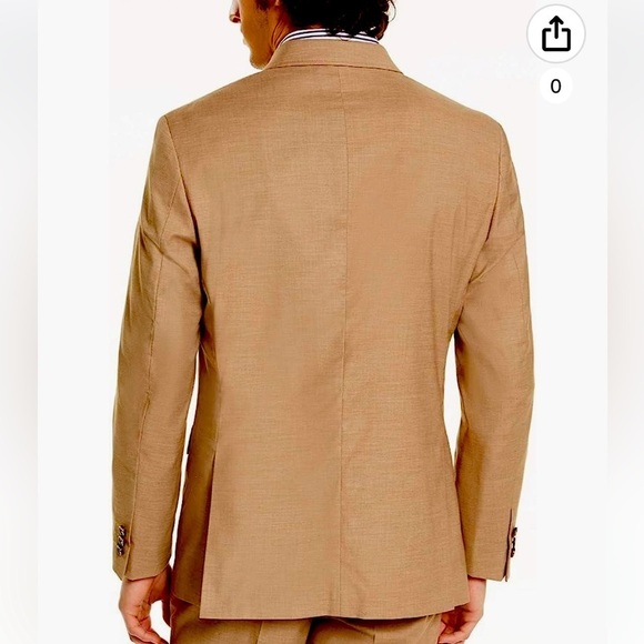 Tasso Elba Mens Tropical Weight LINEN Classic Fit Sportcoat Tan - Picture 2 of 6